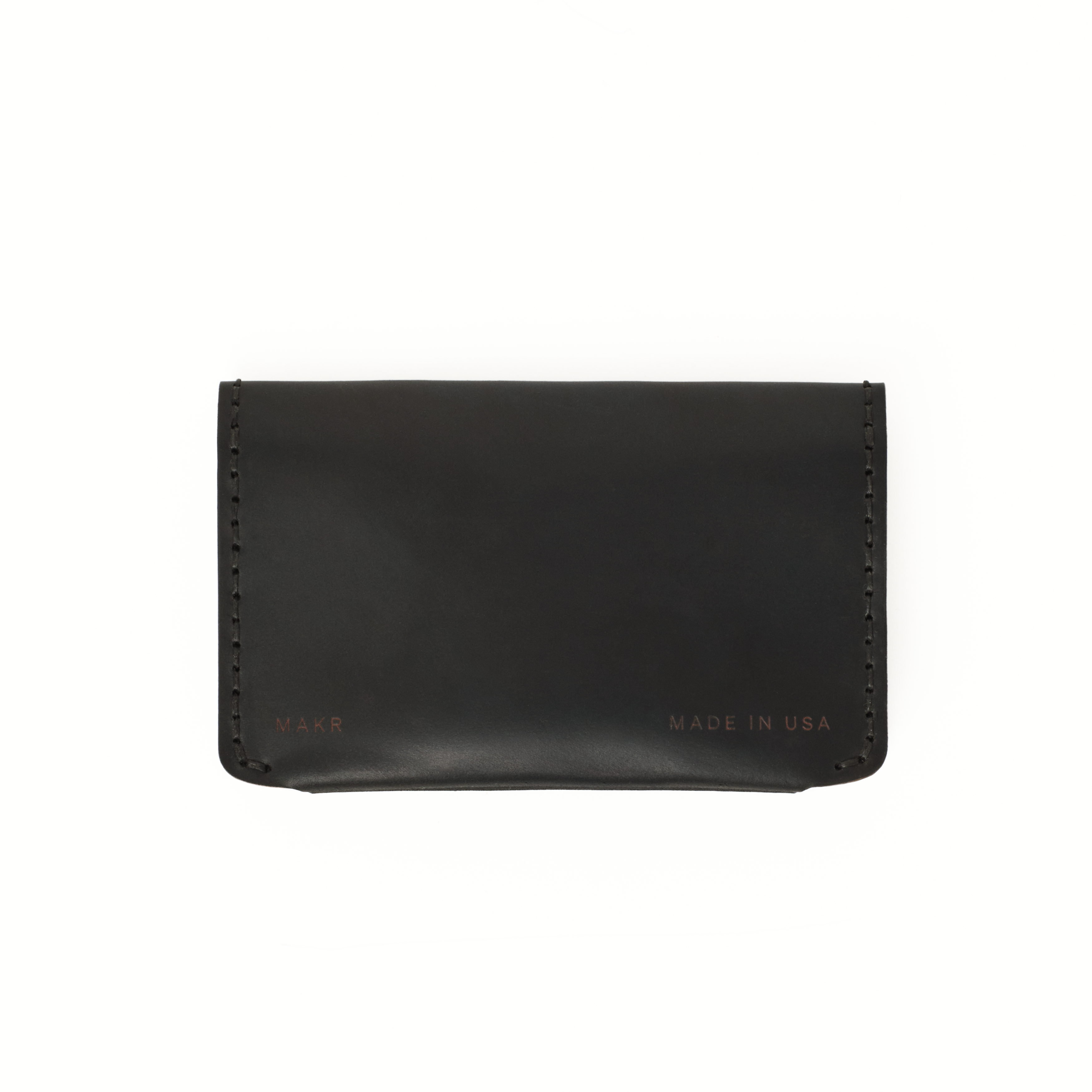 Back of the MAKR Horizon Three V2 (HS) in Black Horween Shell Cordovan.