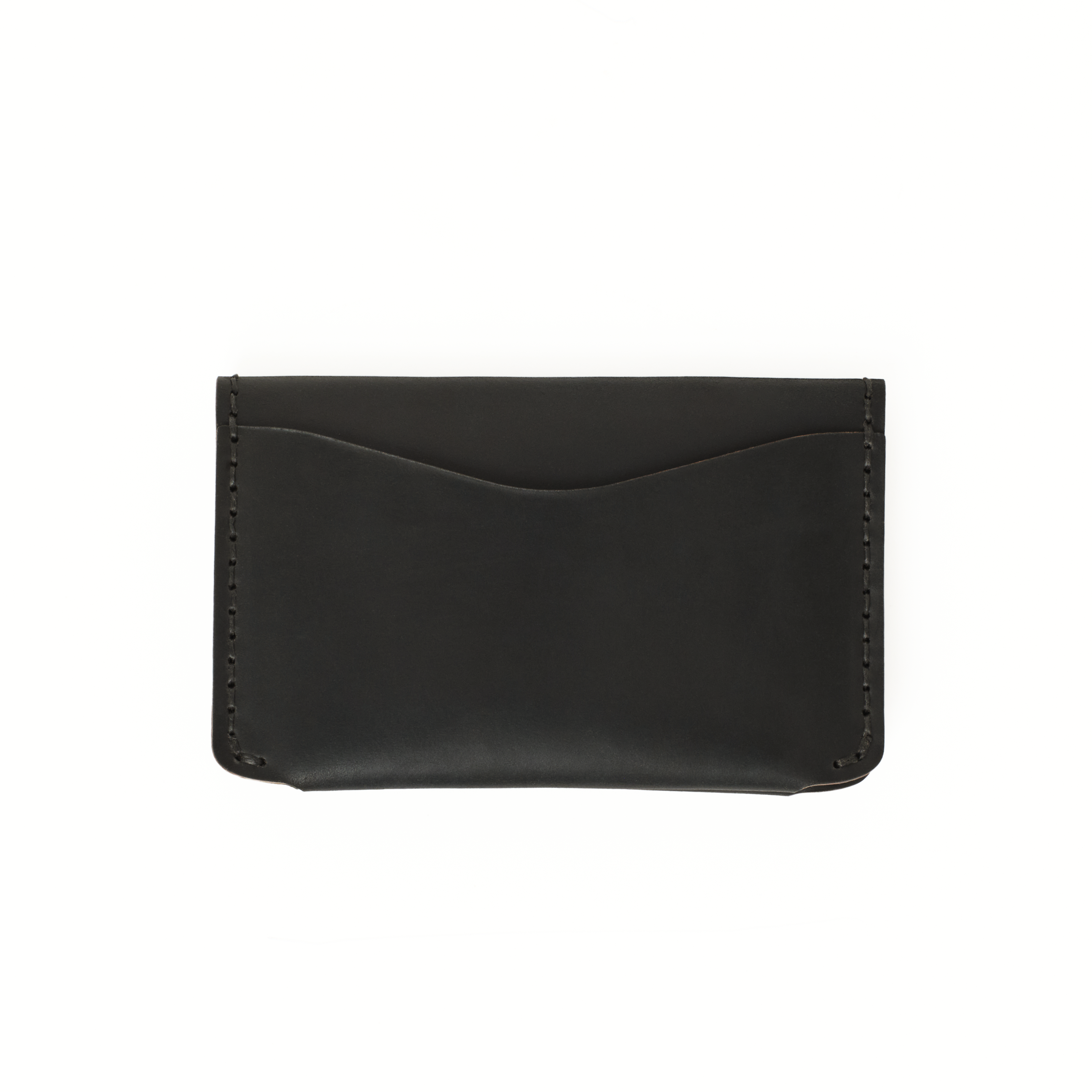 Front view of the MAKR Horizon Three V2 (HS) in Black Horween Shell Cordovan.