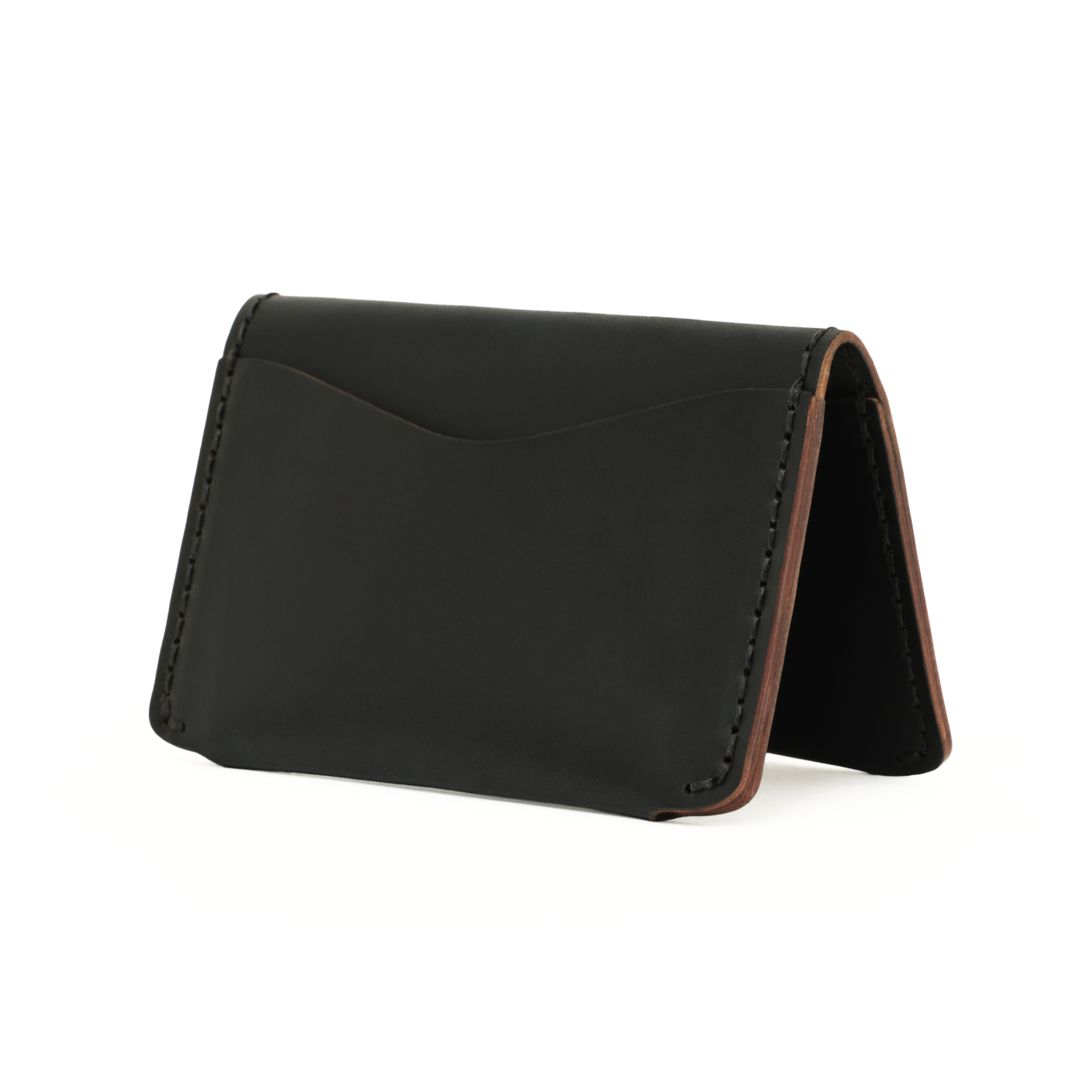 The MAKR Horizon Three V2 (HS) in Black Horween Shell Cordovan, shown at an angle.