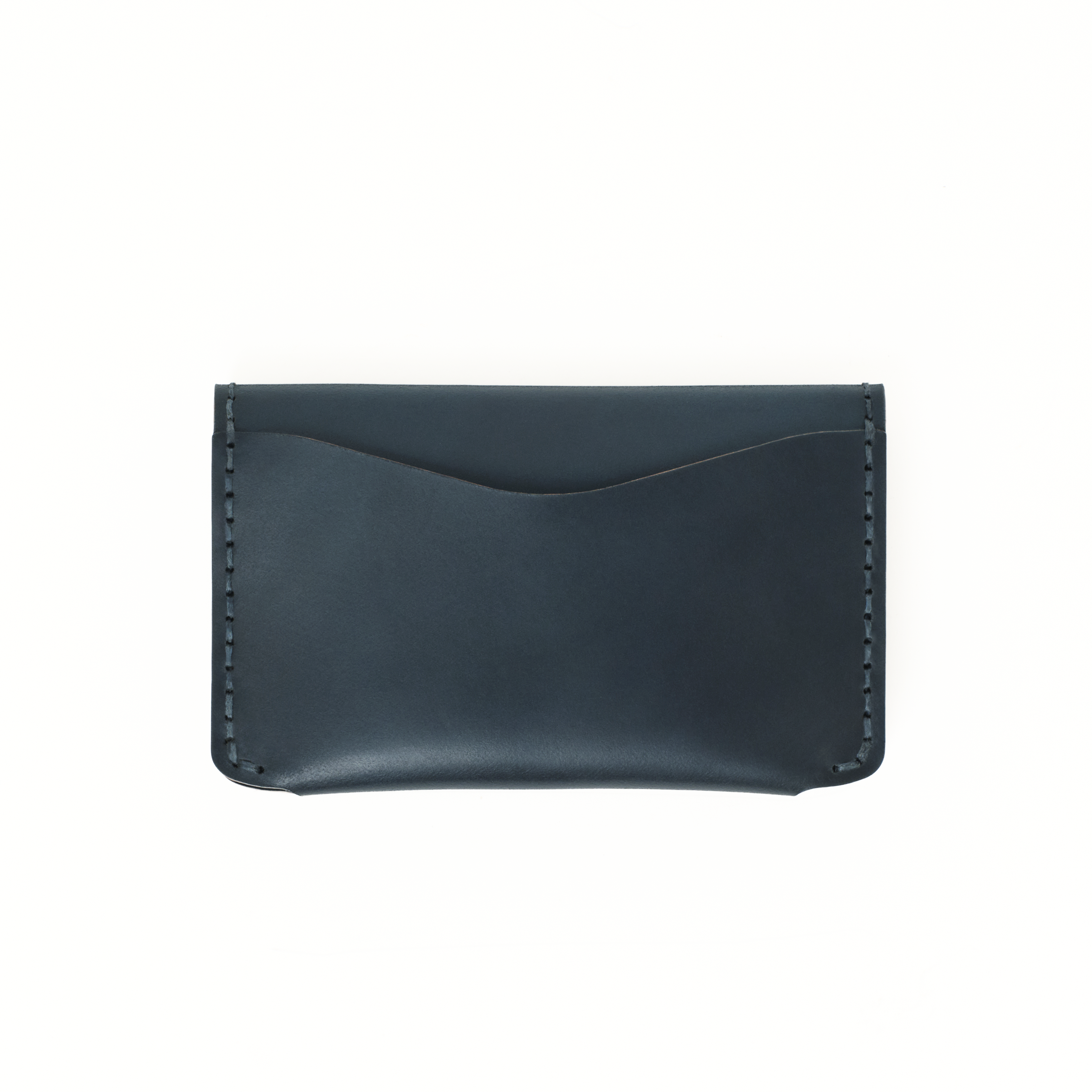 Front view of the MAKR Horizon Three V2 (HS) in Navy Horween Shell Cordovan.