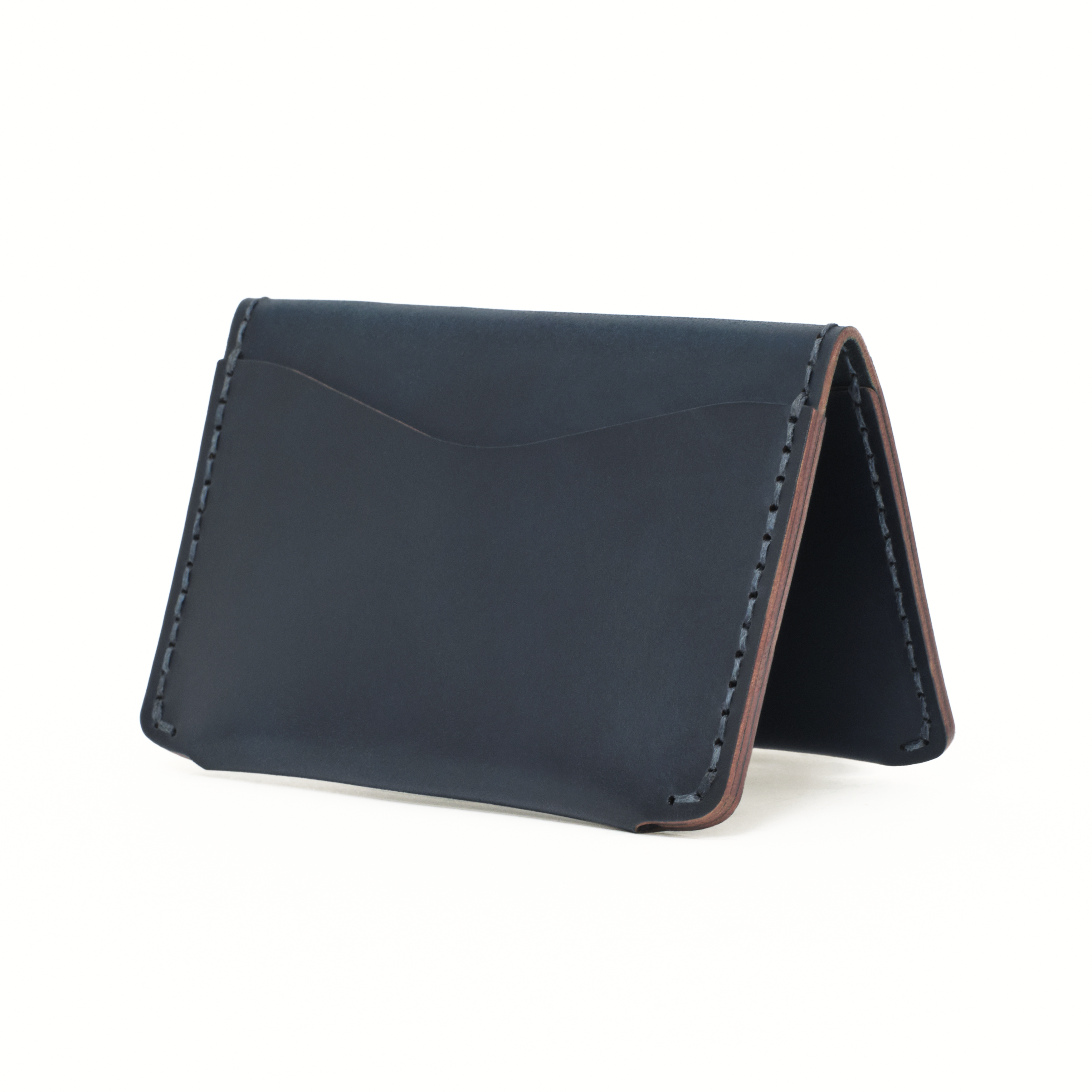 The MAKR Horizon Three V2 (HS) in Navy Horween Shell Cordovan, shown at an angle.