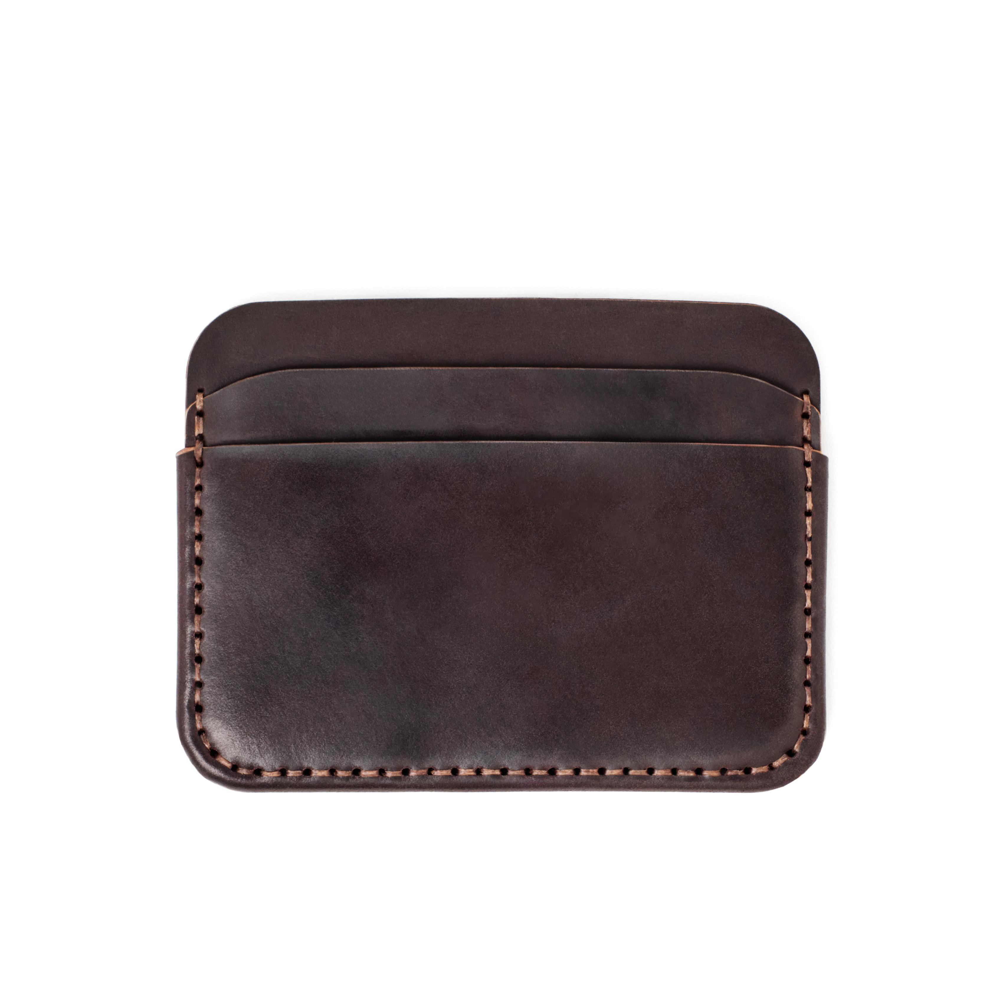 Round Luxe Wallet Plus, Ox Blood Shell Cordovan - MAKR