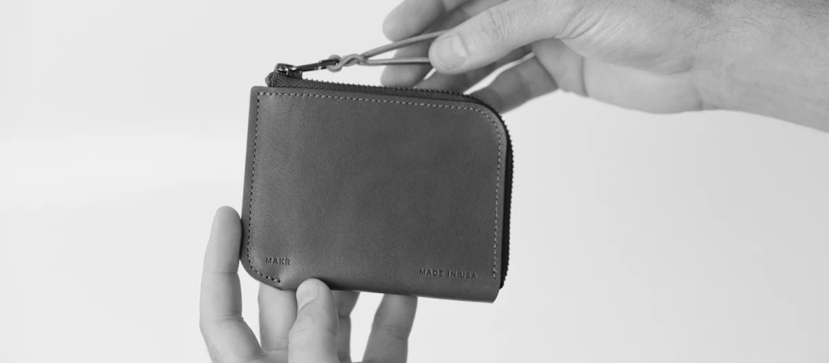 Zip Luxe V2 Wallet, Stone Suede - MAKR