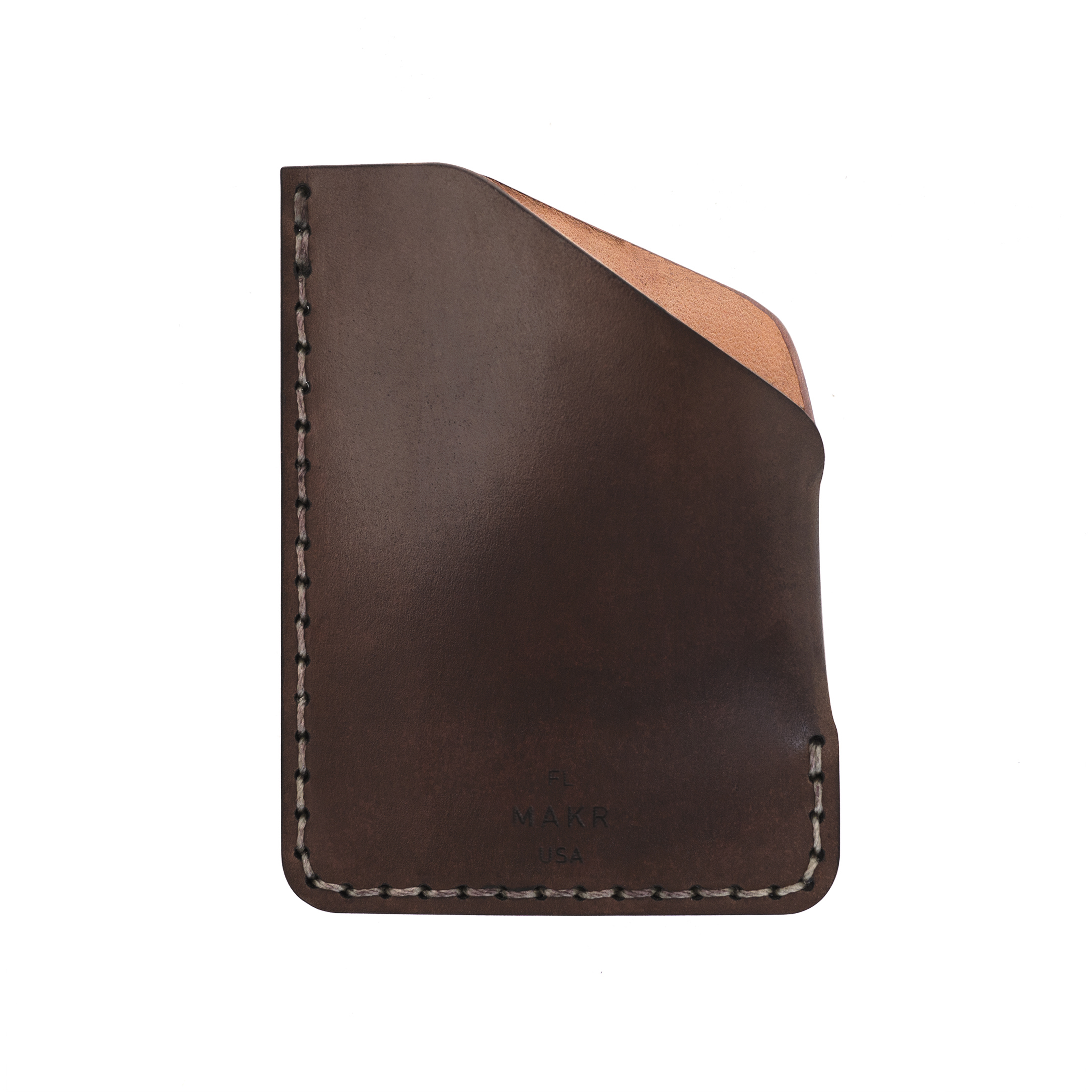 Angle Wallet, Black Shell Cordovan - MAKR