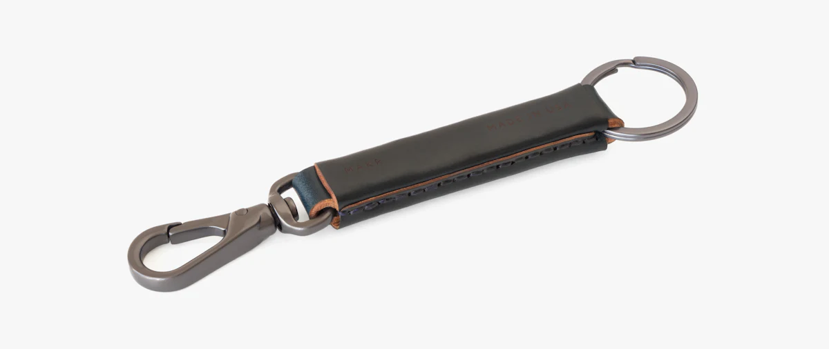 Loop Keychain w/ Snap Hook, Navy Shell Cordovan - MAKR