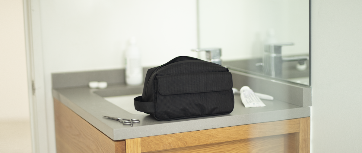 Medium Dopp Kit Charcoal Military Blanket 