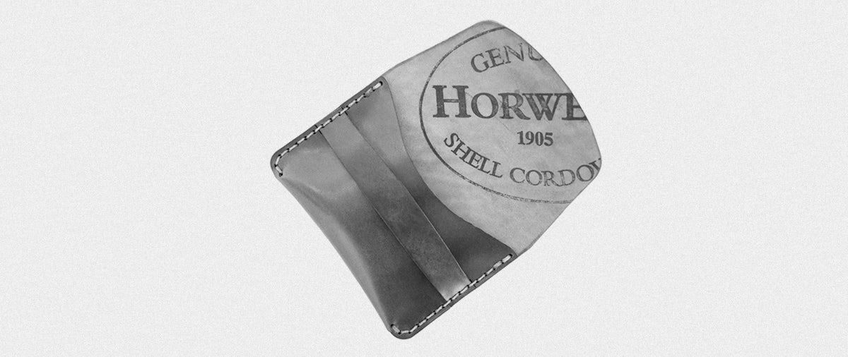 Flap Slim Wallet Natural Shell Cordovan Makr