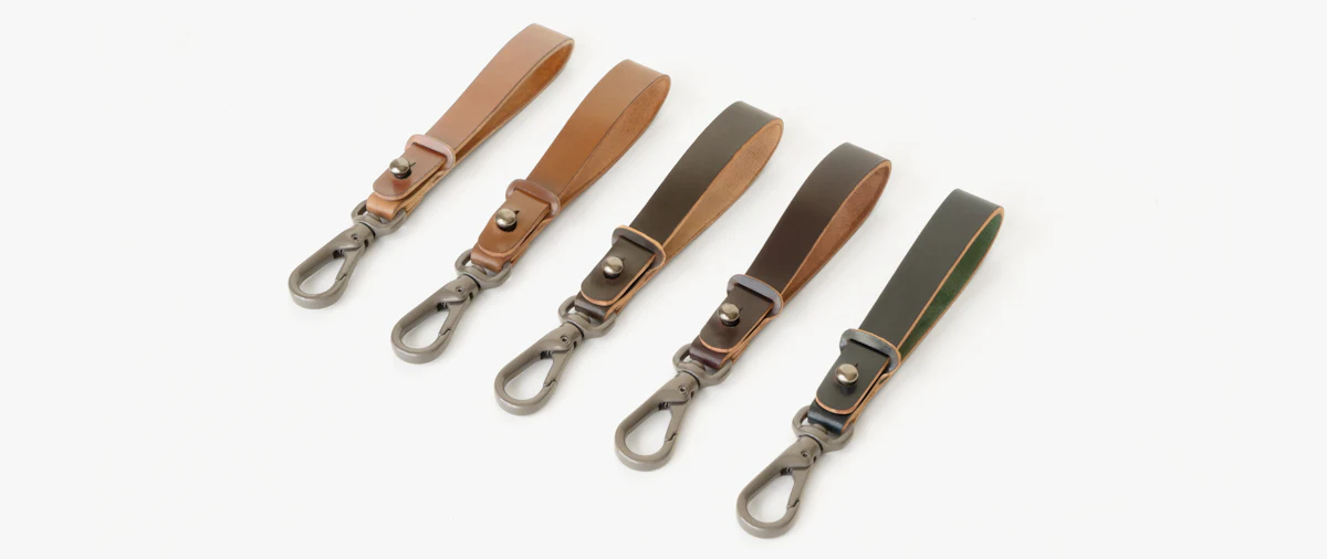 Key Tether w/ Snap Hook, Ox Blood Shell Cordovan - MAKR