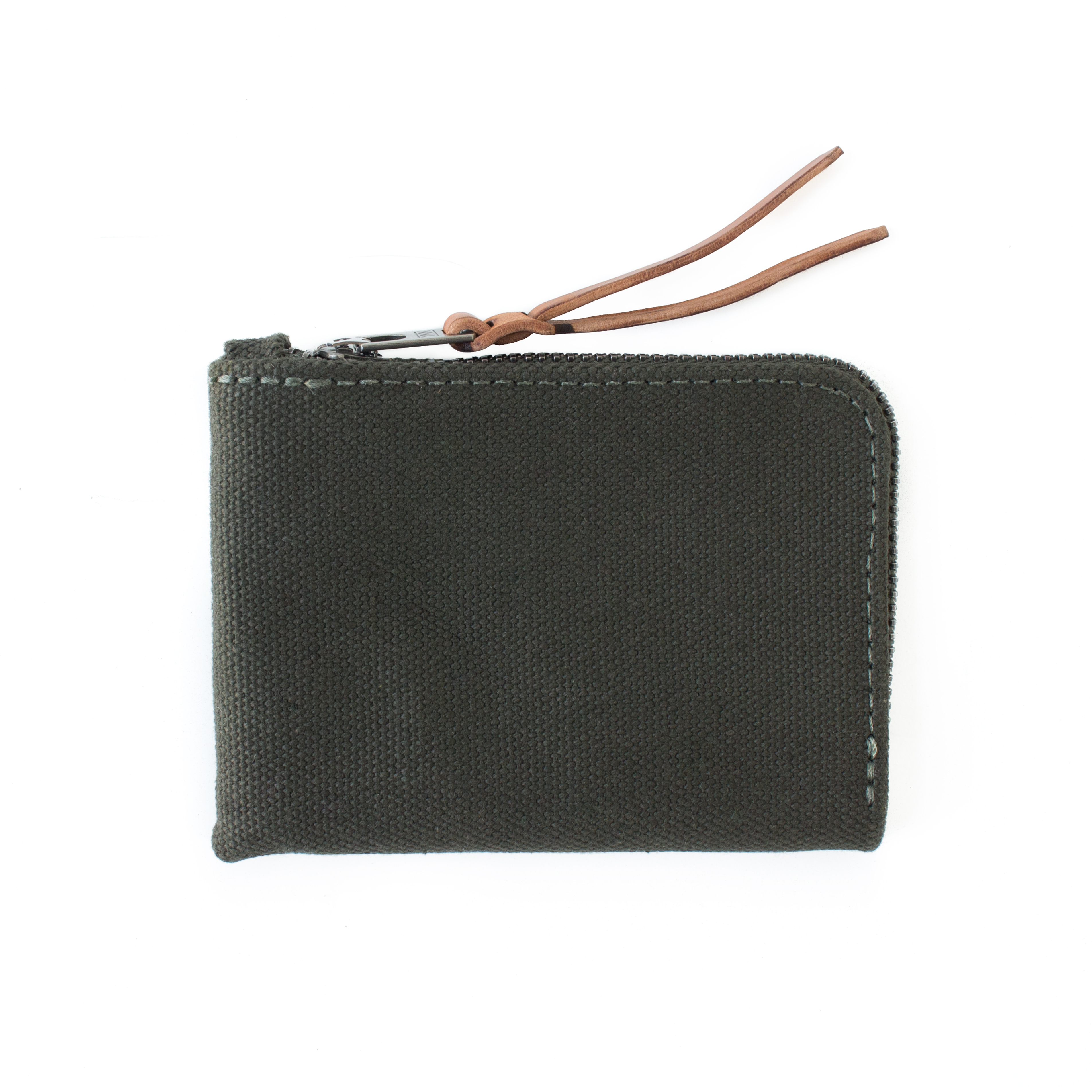 Canvas Zip Slim Wallet, Army Green - MAKR